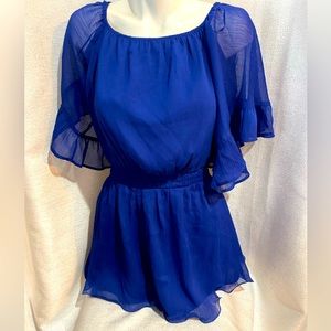 Endless Rose Romper , NWT, Sapphire Blue , size medium